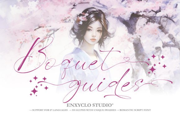 Bouquet Guides Font: Elevating Design with Romantic Script