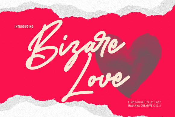 Discovering the Charm of Bizare Love Monoline Script Font