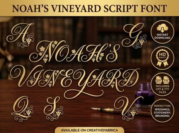 Noah’s Vineyard Font: Infusing Artisanal Sophistication into Modern Design